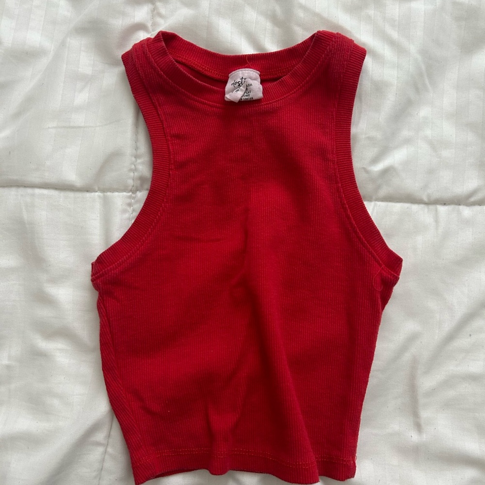 TILLYS red crop tank XXS